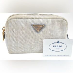 Authentic Vintage Prada Cosmetic Pouch | Denim